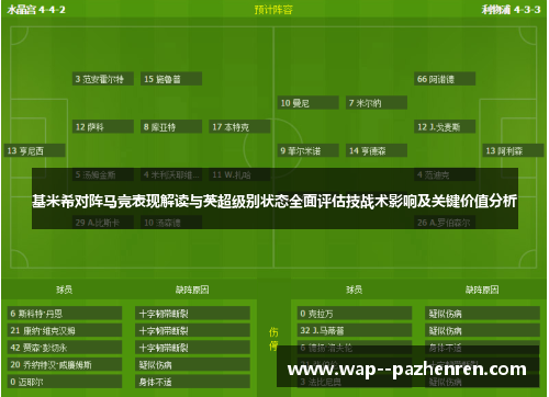 基米希对阵马竞表现解读与英超级别状态全面评估技战术影响及关键价值分析 基米希对阵马竞表现解读与英超级别状态全面评估技战术影响及关键价值分析
