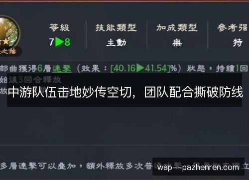 中游队伍击地妙传空切，团队配合撕破防线